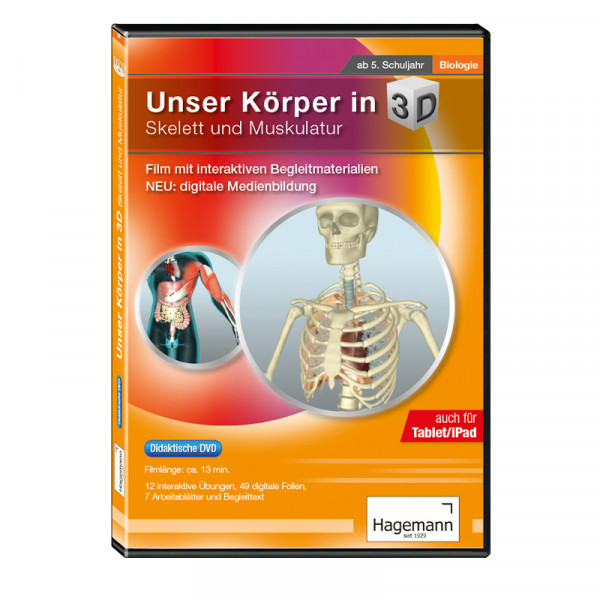 Didaktische Dvd Unser Korper In 3d Skelett Und Muskulatur Tabletfahig Hagemann