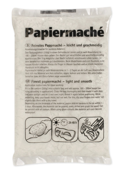 Papiermaché, pulverförmig, 200 g