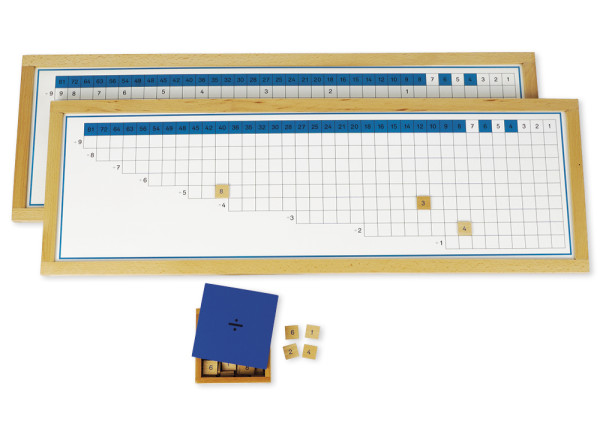 TimeTEX Divisionstabellen im Holzrahmen "Montessori Premium"